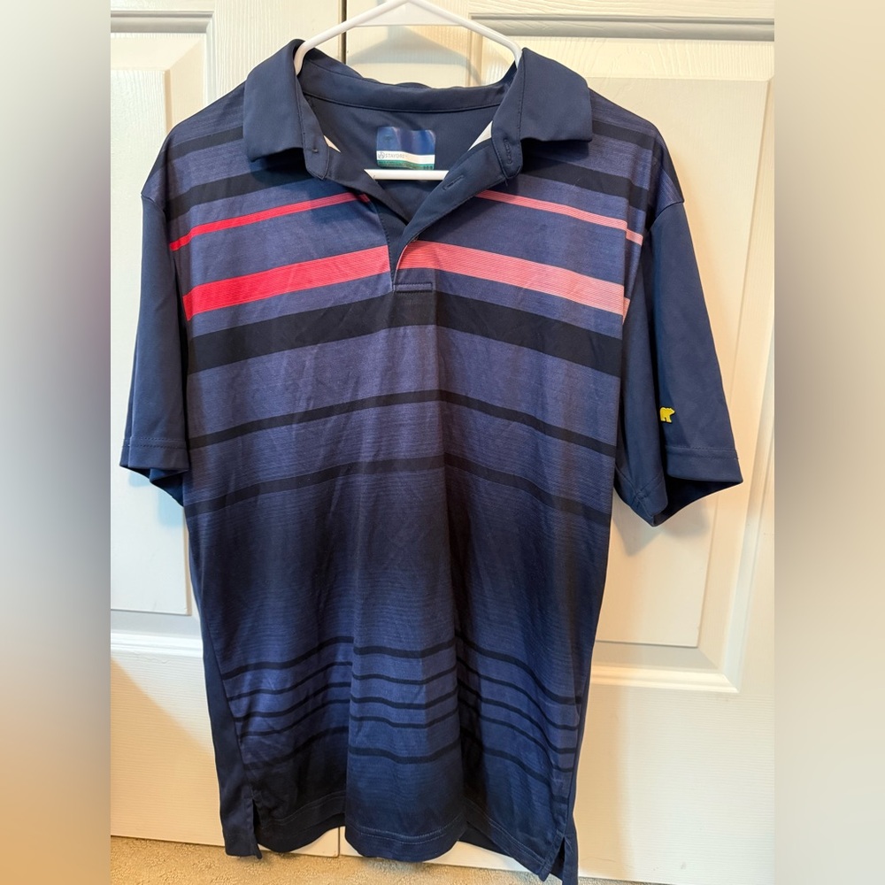 Jack Nicklaus Men's Striped Polo Shirt - Navy and Red